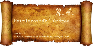 Matriszottó Andrea névjegykártya